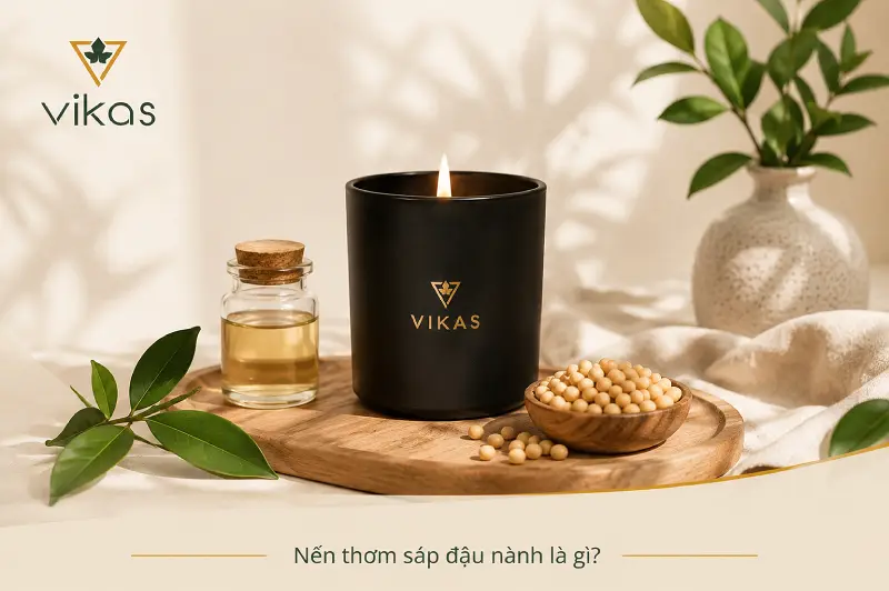 nến thơm sáp đậu nành vikas