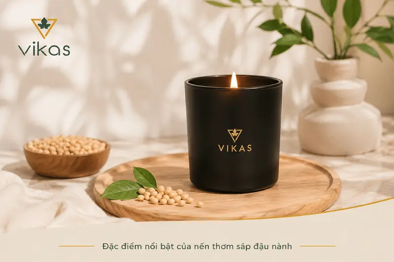 nến thơm sáp đậu nành vikas